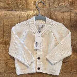 Janie and Jack Cream Button-Up Sweater